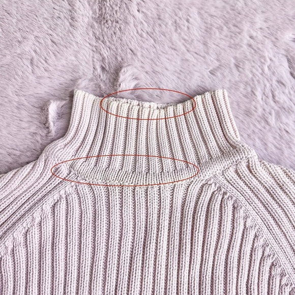 Vintage Tribal Baby Pink Coquette Knit Crocheted Mock Neck Sweater - Picture 4 of 6